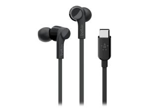 Belkin ROCKSTAR - Écouteurs avec micro - intra-auriculaire - filaire - USB-C - isolation acoustique - noir - G3H0002BTBLK - Écouteurs