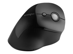 Kensington Pro Fit Ergo Vertical Wireless Mouse - Souris verticale - ergonomique - pour droitiers - 6 boutons - sans fil - 2.4 GHz - récepteur sans fil USB - noir - K75501EU - Souris