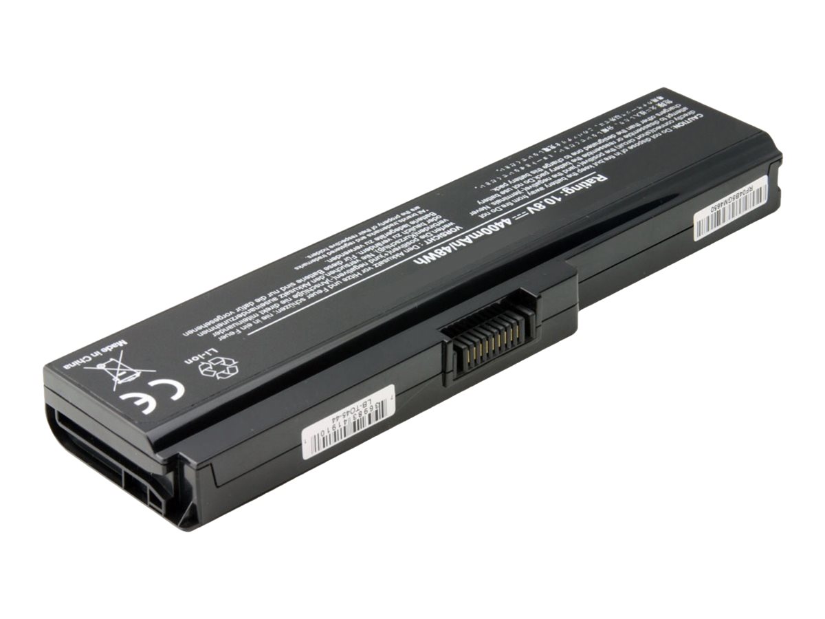 DLH - Batterie de portable (standard) (équivalent à : Toshiba PA3819U-1BRS, Toshiba PA3818U-1BRS, Toshiba PABAS178, Toshiba PA3817U-1BRS, Toshiba PABAS228, Toshiba PA3816U-1BRS, Toshiba PABAS227, Toshiba PABAS229, Toshiba PABAS230) - Lithium Ion - 6 cellules - 5200 mAh - 56 Wh - noir - pour Toshiba Satellite A665, C655, L630/037, L635, L640, L645, L670, L735, L750, L755, P755 - TOBA1526-B056P4 - Batteries spécifiques