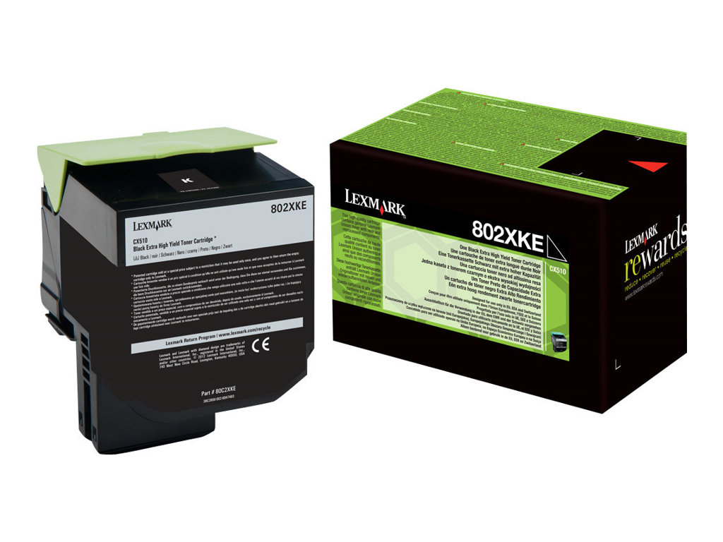 Lexmark - Noir - original - cartouche de toner - pour Lexmark CX510de, CX510de Statoil, CX510dhe, CX510dthe - 80C2XKE - Cartouches de toner Lexmark