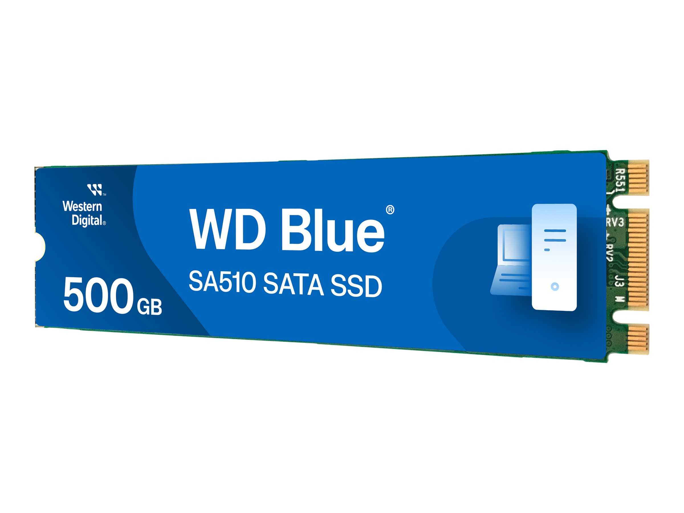 WD Blue SA510 WDS500G3B0B - SSD - 500 Go - interne - M.2 2280 - SATA 6Gb/s - bleu - WDS500G3B0B - Disques SSD