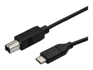 StarTech.com Câble USB C - 3 m - USB-C vers USB-B - Câble imprimante - USB 2.0 - Cordon USB Type-C - Câble imprimante USB C - Câble USB - 24 pin USB-C (M) droit pour USB type B (M) droit - Thunderbolt 3 / USB 2.0 - 3 m - noir - pour P/N: SV231DHU34K6, SV231HU34K6, SV231QDPU34K, SV431HU34K6 - USB2CB3M - Câbles USB