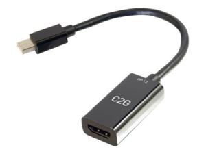 C2G 8in Mini DisplayPort Male to HDMI Female Passive Adapter Converter - 4K 30Hz - Adaptateur vidéo - Mini DisplayPort mâle pour HDMI femelle - 20.3 cm - noir - support 4K, passif - 84430 - Câbles HDMI