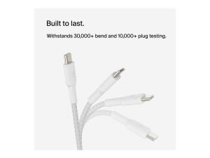 Belkin BOOST CHARGE - Câble USB - 24 pin USB-C (M) pour 24 pin USB-C (M) - 1 m - blanc - CAB004BT1MWH - Câbles USB