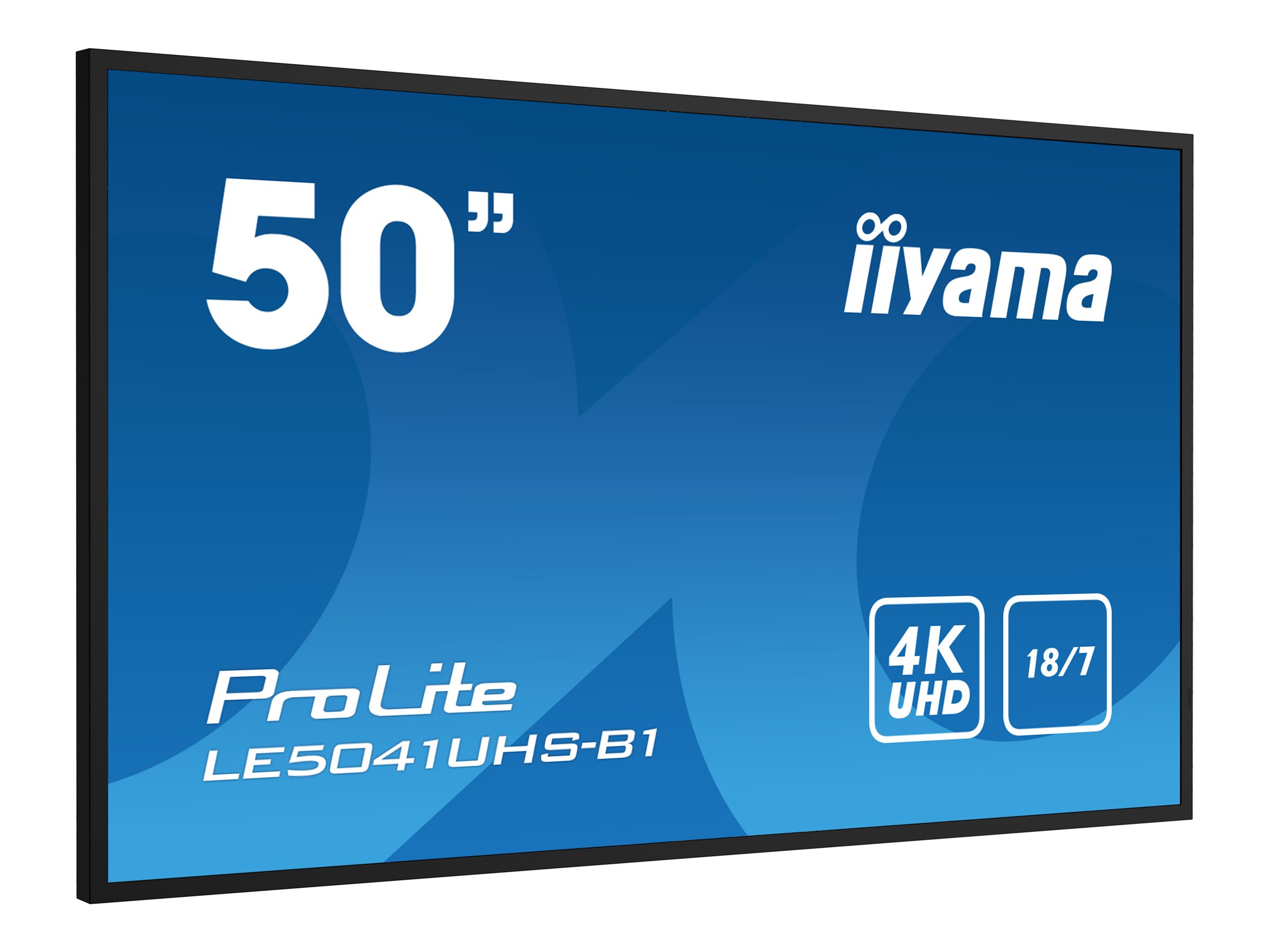 iiyama ProLite LE5041UHS-B1 - Classe de diagonale 50" (49.5" visualisable) écran LCD rétro-éclairé par LED - signalisation numérique - 4K UHD (2160p) 3840 x 2160 - noir, finition brillante - LE5041UHS-B1 - Écrans LCD/LED grand format