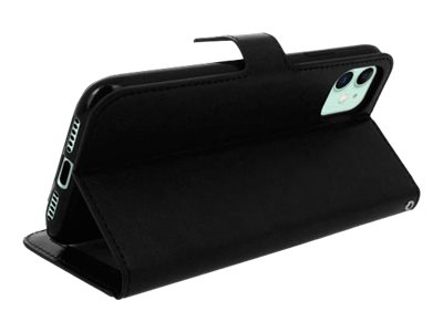 DLH Folio Case DY-PS4505 - Étui à rabat pour téléphone portable - noir - pour Apple iPhone 12 mini - DY-PS4505 - Coques et étuis pour téléphone portable