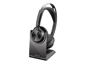 Poly Voyager Focus 2-M - Micro-casque - sur-oreille - Bluetooth - sans fil, filaire - USB-A via adaptateur Bluetooth - noir - Certifié pour Microsoft Teams - 77Y87AA - Écouteurs