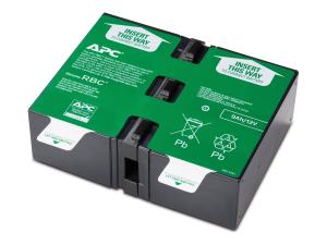 Cartouche de batterie de rechange APC #124 - Batterie d'onduleur - 1 x batterie - Acide de plomb - pour P/N: BR1500G-RS, BX1500M, BX1500M-LM60, SMC1000-2UC, SMC1000-2UTW, SMC1000I-2UC - APCRBC124 - Batteries UPS