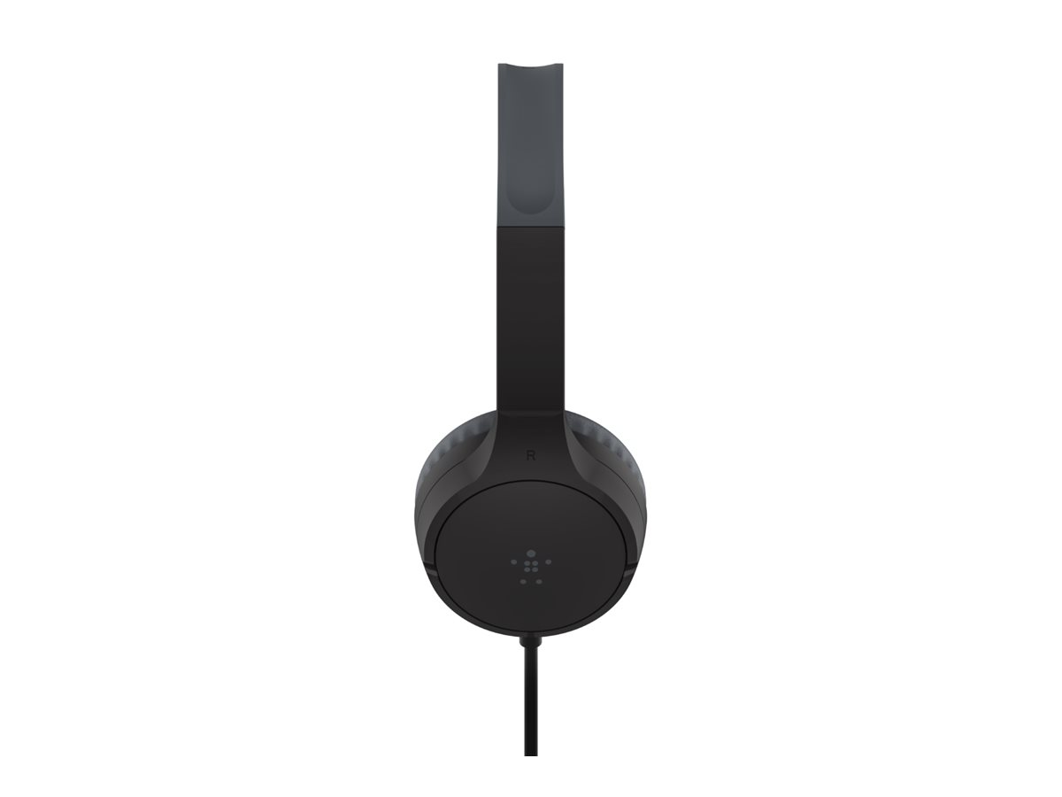 Belkin SoundForm Mini - Écouteurs avec micro - sur-oreille - filaire - jack 3,5mm - noir - AUD004BTBK - Écouteurs