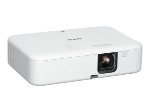 Epson CO-FH02 - Projecteur 3LCD - portable - 3000 lumens (blanc) - 3000 lumens (couleur) - Full HD (1920 x 1080) - 16:9 - 1080p - blanc et noir - Android TV - V11HA85040 - Projecteurs pour home cinema