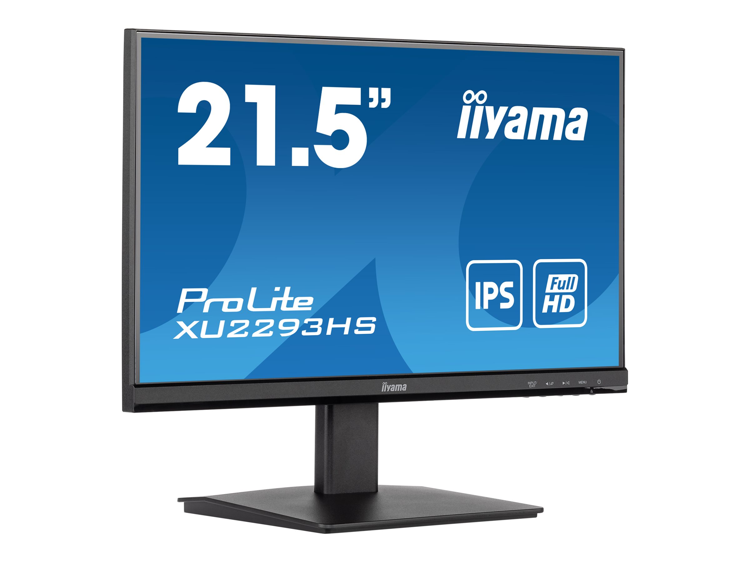 iiyama ProLite XU2293HS-B5 - Écran LED - 22" (21.5" visualisable) - 1920 x 1080 Full HD (1080p) @ 75 Hz - IPS - 250 cd/m² - 1000:1 - 3 ms - HDMI, DisplayPort - haut-parleurs - noir mat - XU2293HS-B5 - Écrans d'ordinateur