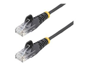 StarTech.com Cable reseau Ethernet RJ45 Cat6 de 3 m - Cordon de brassage mince Cat 6 UTP sans crochet - Fil Gigabit noir (N6PAT300CMBKS) - Cordon de raccordement - RJ-45 (M) pour RJ-45 (M) - 3 m - CAT 6 - sans crochet - noir - N6PAT300CMBKS - Câbles à paire torsadée