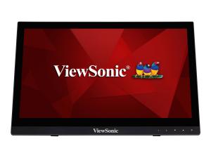 ViewSonic - Écran LED - 16" (15.6" visualisable) - écran tactile - 1366 x 768 @ 60 Hz - TN - 190 cd/m² - 500:1 - 12 ms - HDMI, VGA - haut-parleurs - TD1630-3 - Écrans d'ordinateur
