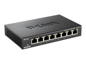 D-Link DGS 108 - Commutateur - 8 x 10/100/1000 - de bureau - DGS-108 - Concentrateurs et commutateurs gigabit