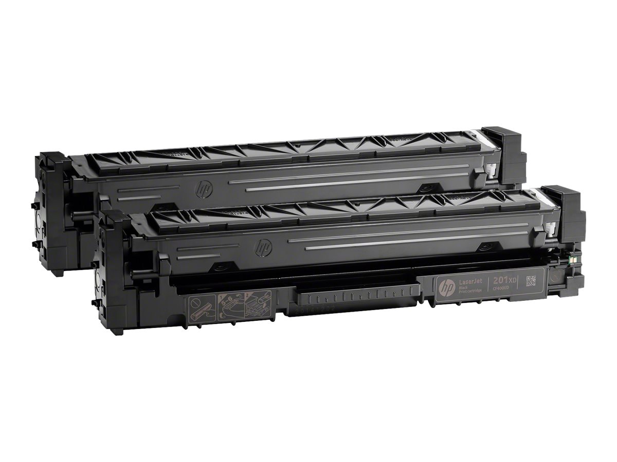 HP 201X - Pack de 2 - à rendement élevé - noir - original - LaserJet - cartouche de toner (CF400XD) - pour Color LaserJet Pro M252dn, M252dw, M252n, MFP M277c6, MFP M277dw, MFP M277n - CF400XD - Cartouches de toner