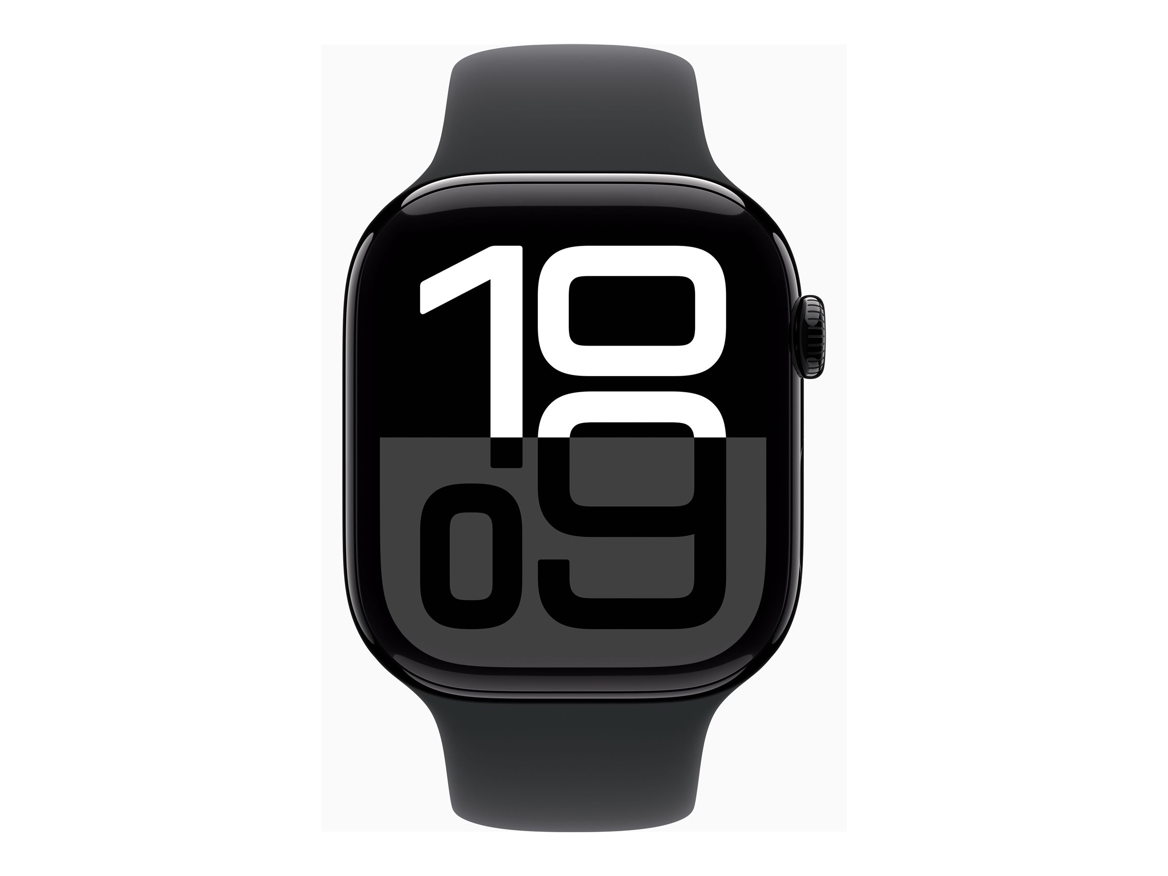 Apple Watch Series 10 (GPS + Cellular) - 46 mm - aluminium noir jais - montre intelligente avec bande sport - fluoroélastomère - noir - taille du bracelet : M/L - 64 Go - LTE, Wi-Fi 4, UWB, Bluetooth - 4G - 35.3 g - MWY43QF/A - Montres intelligentes