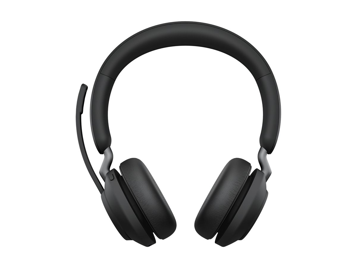 Jabra Evolve2 65 UC Stereo - Micro-casque - sur-oreille - Bluetooth - sans fil - USB-C - isolation acoustique - noir - avec support de chargement - 26599-989-889 - Écouteurs