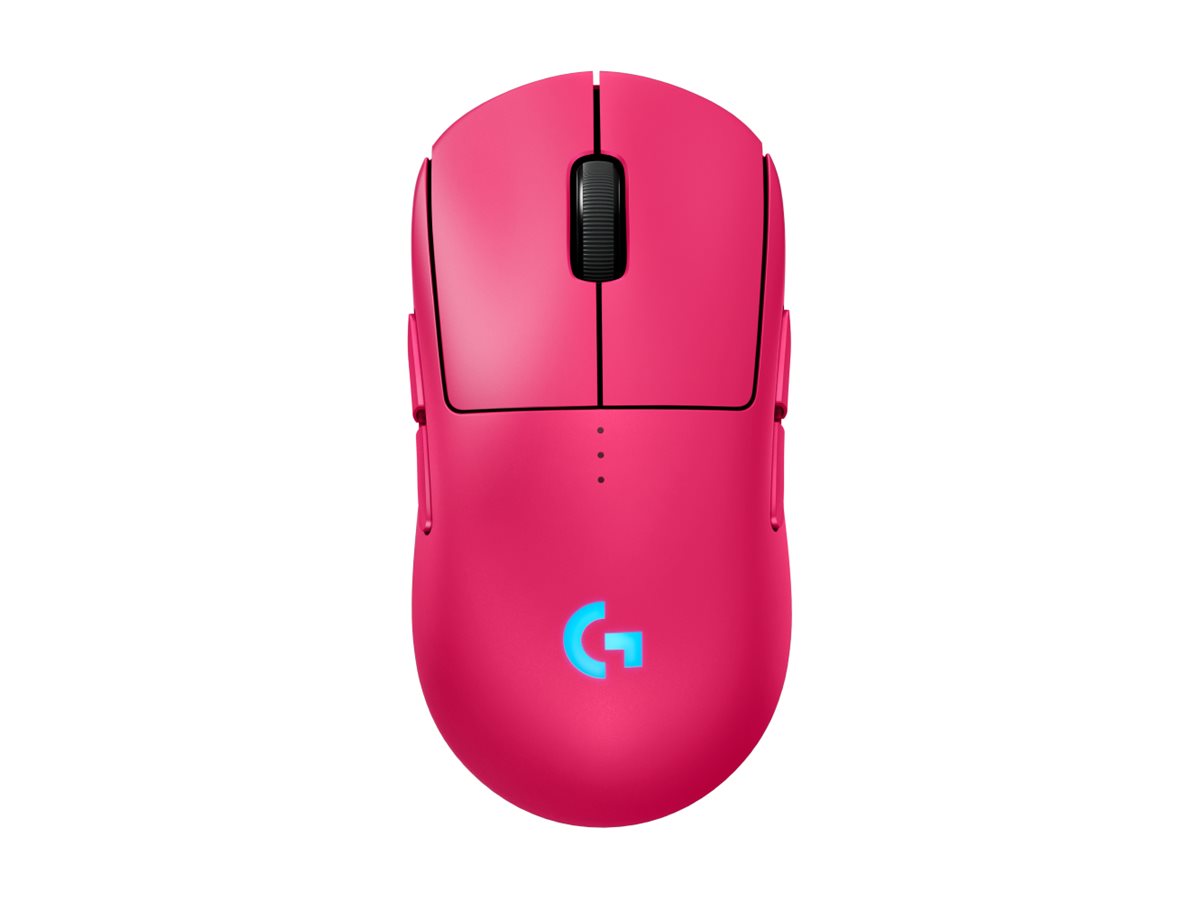 Logitech G PRO 2 - Souris - jeux - droitiers et gauchers - optique - 8 boutons - sans fil, filaire - 2.4 GHz, USB - récepteur USB Logitech LIGHTSPEED - rose - 910-007309 - Souris