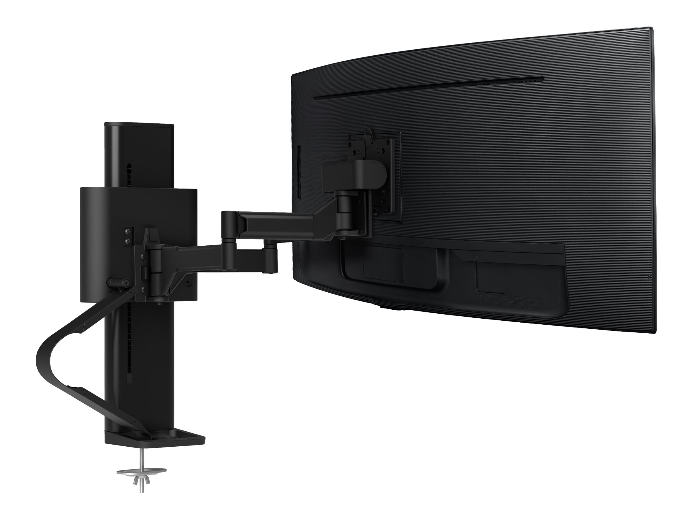 Ergotron TRACE - Kit de montage (pivot, base, entretoise VESA, colonne de levage, bras d'extension, pince de bureau 2 pièces) - Technologie brevetée Constant Force - pour Écran LCD - noir mat - Taille d'écran : 21.5-38" - 45-630-224 - Accessoires pour écran