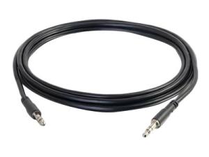 C2G Slim 6ft Slim Aux 3.5mm Audio Cable - M/M - Câble audio - mini-phone stereo 3.5 mm mâle pour mini-phone stereo 3.5 mm mâle - 1.83 m - blindé - noir - 22601 - Câbles audio