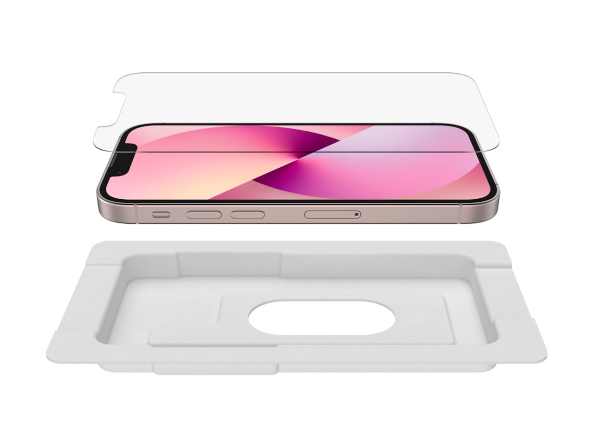 Belkin UltraGlass - Protection d'écran pour téléphone portable - antimicrobien - verre - pour Apple iPhone 13 mini - OVA077ZZ - Accessoires pour téléphone portable