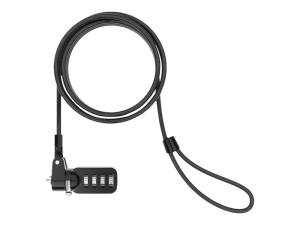 Compulocks Câble de sécurité à Code combinaison T-bar noir - Câble de sécurité - pour Compulocks Universal Tablet Holder - CL37 - Accessoires pour ordinateur de bureau