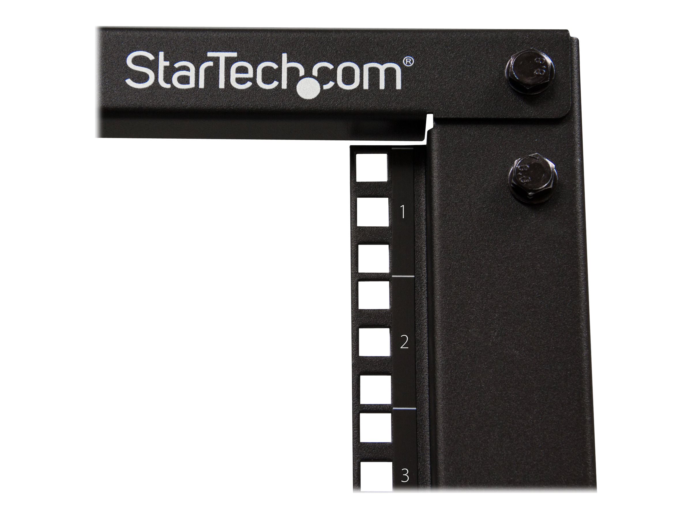 StarTech.com 4POSTRACK15U Rack serveur réglable à cadre ouvert 15U - 4 montants - 55,9 cm à 101,5 cm - Rack cadre ouvert - 4 montants - sur le sol - noir - 15U - 4POSTRACK15U - Accessoires pour serveur