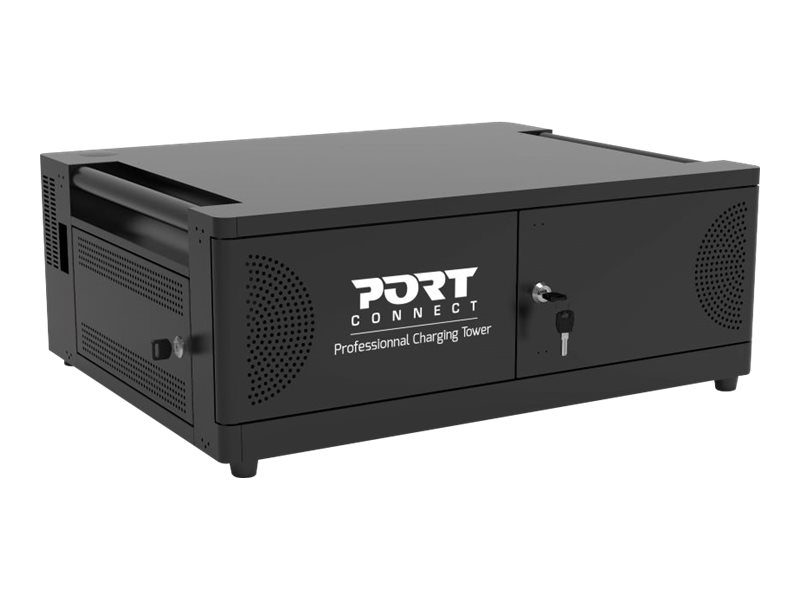 PORT Connect Professionnal Charging Tower - Station de charge - CA 220-240 V - 120 Watt - connecteurs de sortie : 6 - noir - 901975 - Adaptateurs électriques et chargeurs