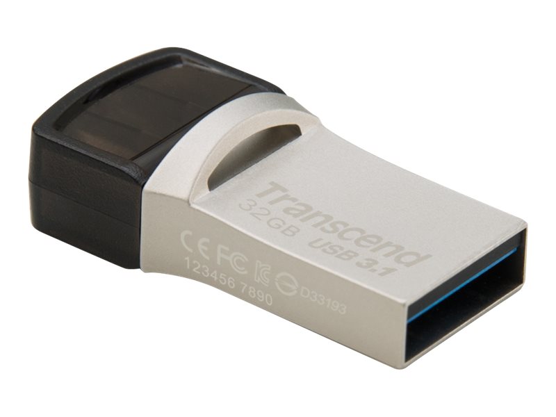 Transcend JetFlash 890 - Clé USB - 32 Go - USB 3.1 - TS32GJF890S - Lecteurs flash