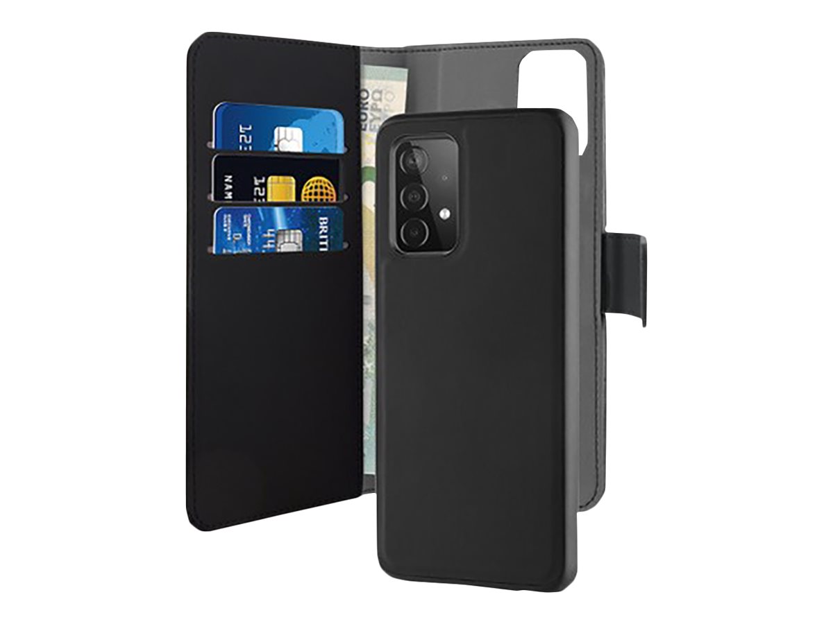 Puro - Folio - étui à rabat pour téléphone portable - plastique, cuir écologique - noir - pour Samsung Galaxy A52, A52 5G, A52s 5G - PUROFOLIOMAGA52 - Coques et étuis pour téléphone portable