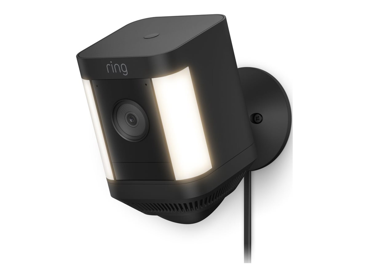 Ring Spotlight Cam Plus Plug-In - Caméra de surveillance réseau - extérieur - résistant aux intempéries - couleur (Jour et nuit) - 1080p - audio - sans fil - Wi-Fi - 8SH1S2-BEU0 - Caméras de sécurité