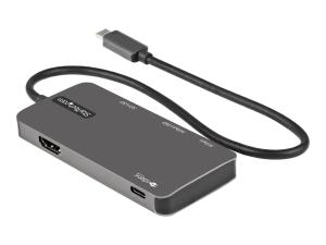 StarTech.com Adaptateur Multiport USB-C - USB Type C vers HDMI 4K, Alimentation 100W Passthrough, SD/MicroSD, Hub USB 3 Ports USB 3.0 - Mini Dock USB-C - Câble Intégré 30cm (DKT30CHSDPD) - Station d'accueil - USB-C / Thunderbolt 3 - HDMI - DKT30CHSDPD - Stations d'accueil pour ordinateur portable