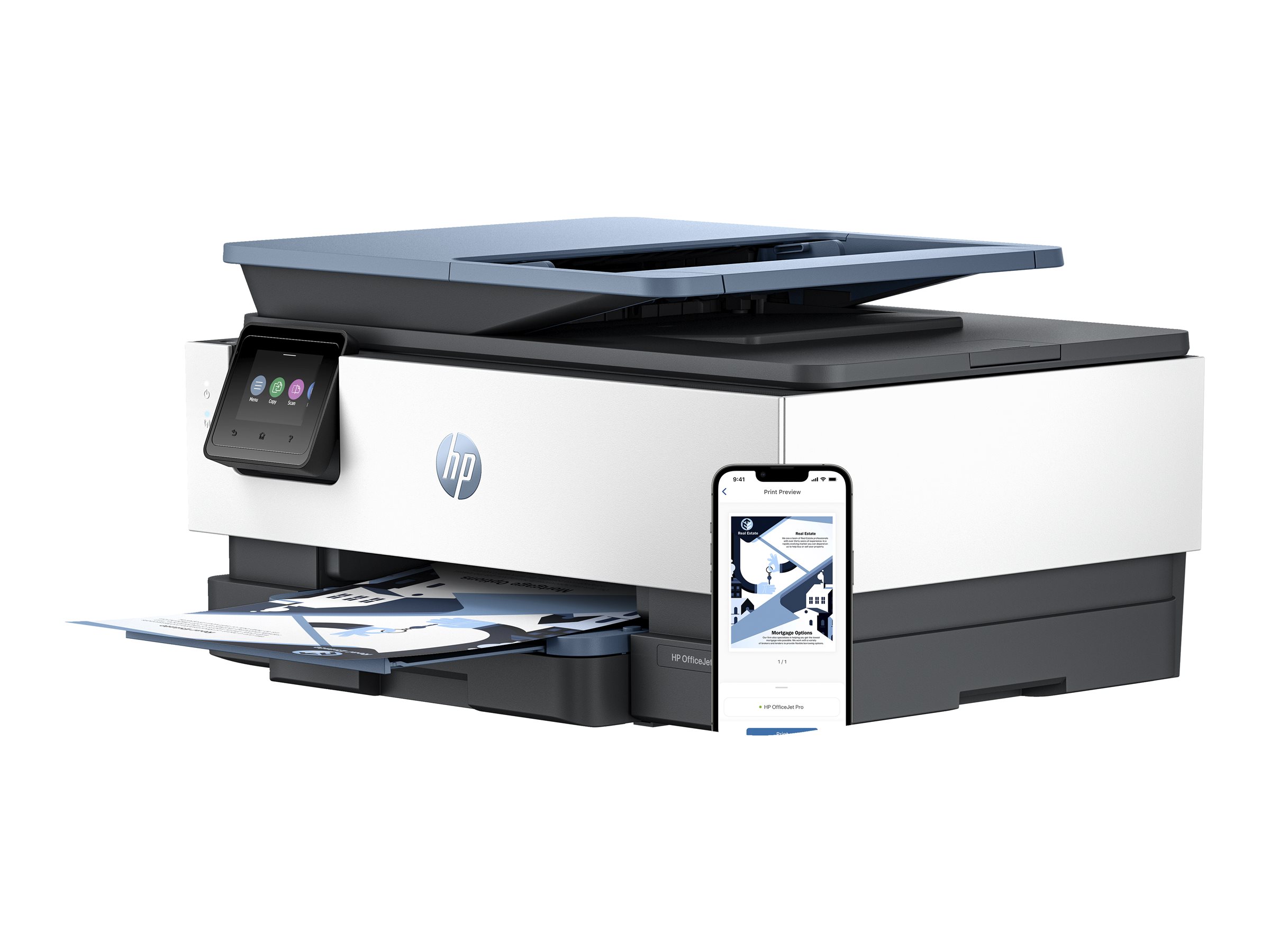 HP Officejet Pro 8125e All-in-One - Imprimante multifonctions - couleur - jet d'encre - Legal (216 x 356 mm) (original) - A4/Legal (support) - jusqu'à 12 ppm (copie) - jusqu'à 20 ppm (impression) - 225 feuilles - USB 2.0, Wi-Fi(ac), LAN - ciment léger - 405U8B#629 - Imprimantes multifonctions