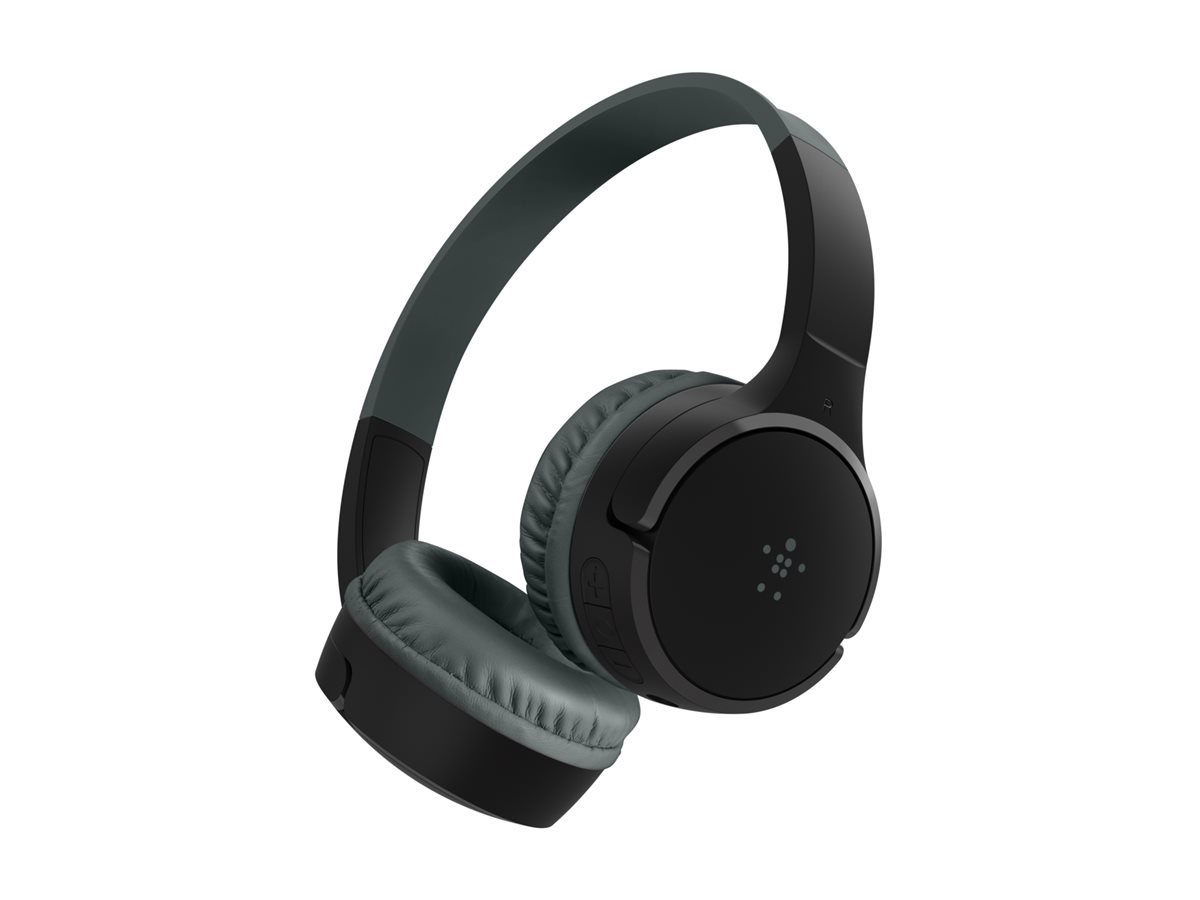 Belkin SoundForm Mini - Écouteurs avec micro - sur-oreille - Bluetooth - sans fil - jack 3,5mm - noir - AUD002BTBK - Écouteurs