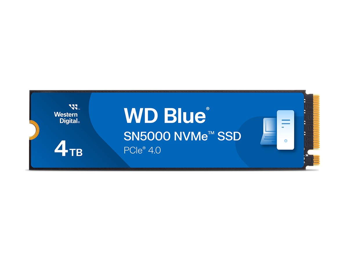 WD Blue SN5000 WDS400T4B0E-00BKY0 - SSD - 4 To - interne - M.2 2280 - PCIe 4.0 x4 (NVMe) - WDS400T4B0E-00BKY0 - Disques SSD