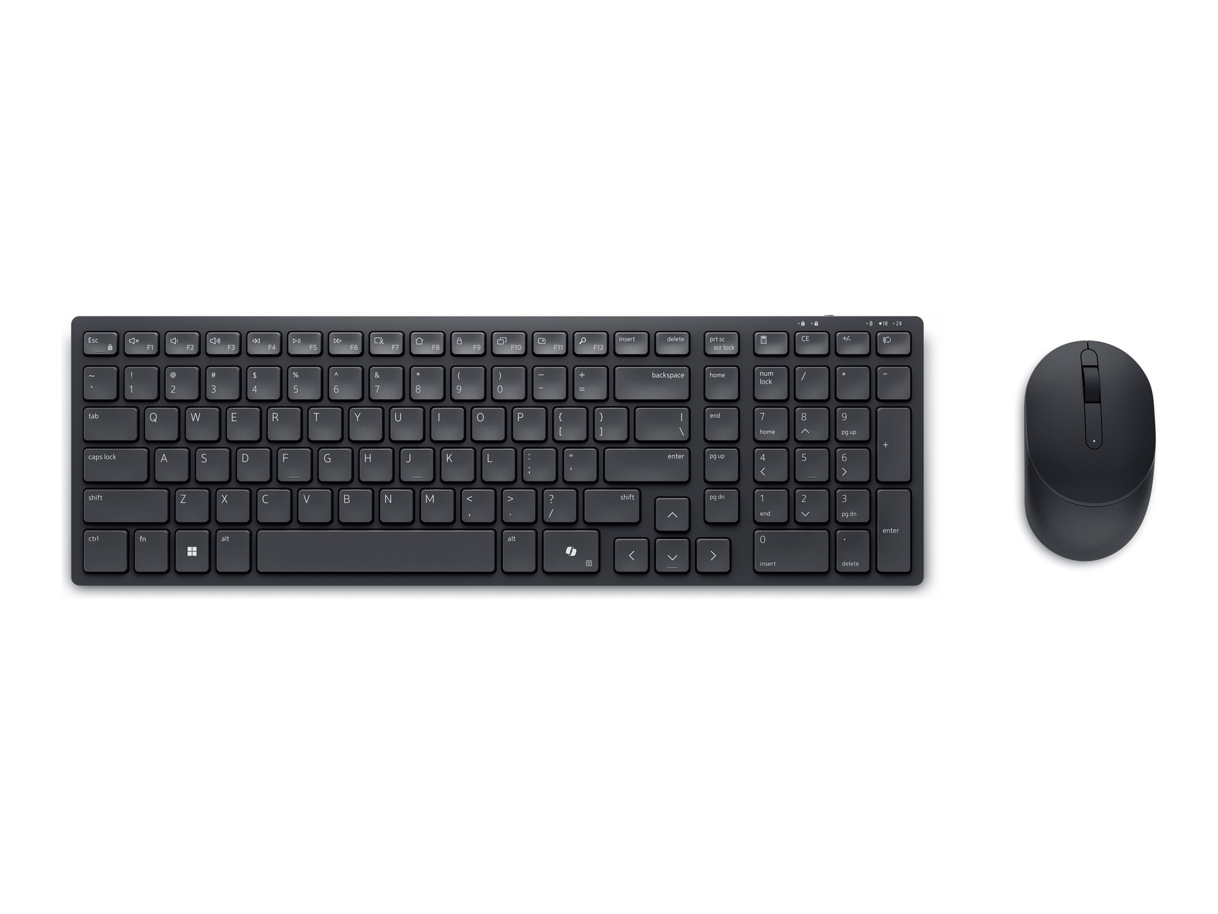 Dell Silent Keyboard and Mouse KM555 - Ensemble clavier et souris - sans fil - 2.4 GHz, Bluetooth 5.1 - AZERTY - Français - noir - avec 3 ans de service Advanced Exchange - KM555-BLK-FR - Ensembles clavier et souris