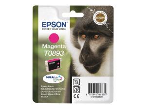 Epson T0893 - 3.5 ml - magenta - original - blister - cartouche d'encre - pour Stylus S21, SX110, SX115, SX210, SX215, SX400, SX405, SX410, SX415; Stylus Office BX300 - C13T08934011 - Cartouches d'imprimante