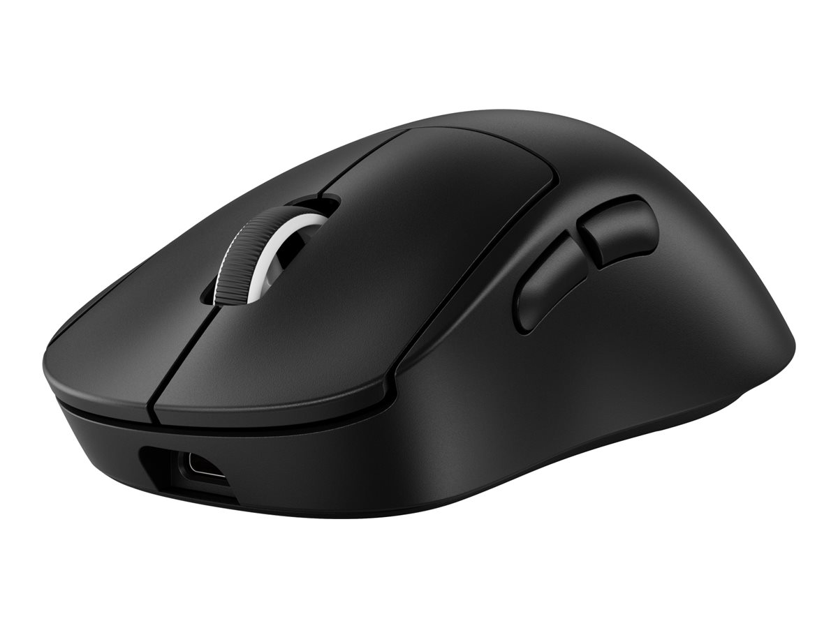 Logitech G PRO X SUPERLIGHT 2 DEX - Souris - ergonomique - pour droitiers - optique - 5 boutons - sans fil, filaire - 2.4 GHz, USB - noir - 910-007357 - Souris