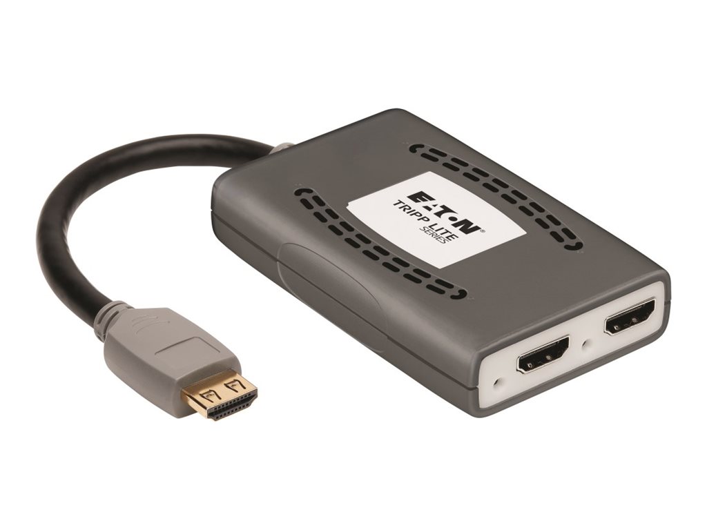 Eaton Tripp Lite series HDMI Splitter 2-Port 4K @60Hz HDMI 4:4:4 HDR USB Powered TAA Multi-Resolution Support, USB Powered - Splitter - 2 x HDMI - de bureau - GSA gouvernemental - Conformité TAA - B118-002-HDR-V2 - Commutateurs KVM