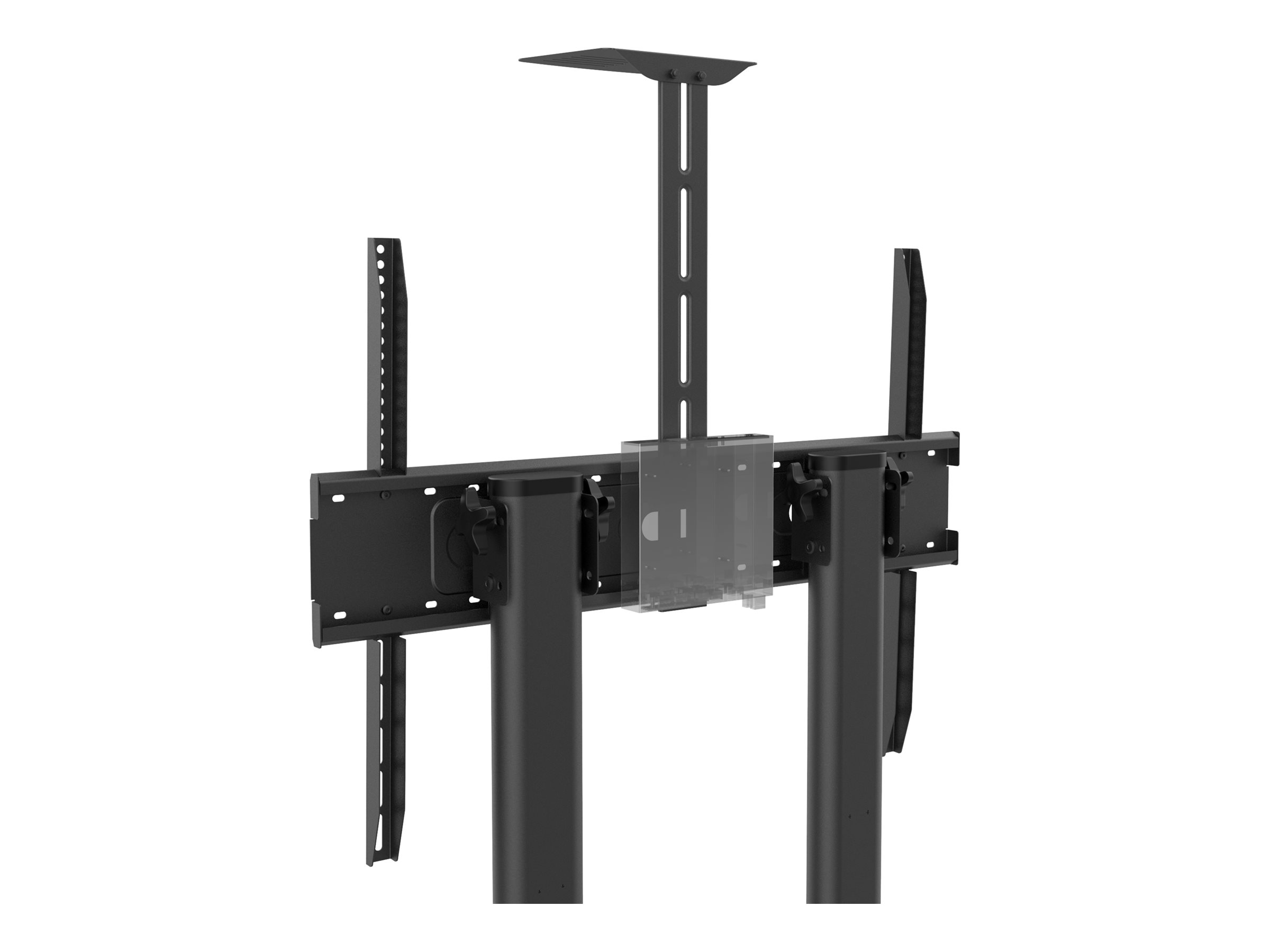 Vision X-Series VFM-F26 - Chariot - pour écran plat/système de vidéoconférence - réglable en hauteur, max. 80 kg - acier - noir - Taille d'écran : 55"-100" - VFM-F26 - Chariots