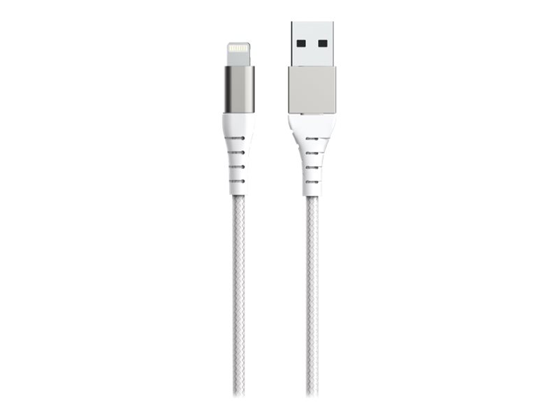 Force Power - Câble Lightning - USB mâle pour Lightning mâle - 1.2 m - blanc - FPLIAMFI1M2W - Câbles spéciaux