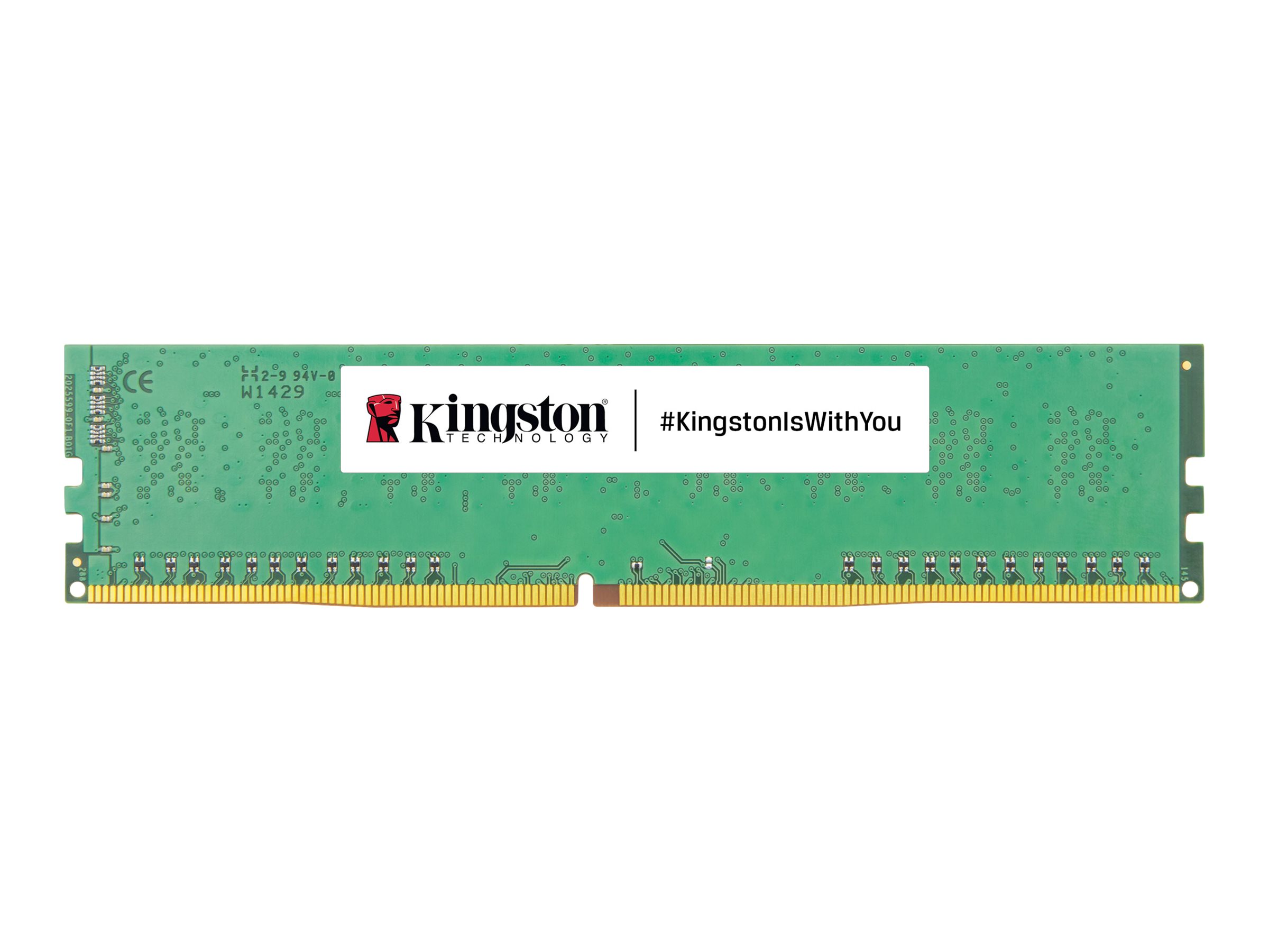 Kingston ValueRAM - DDR4 - module - 8 Go - DIMM 288 broches - 3200 MHz / PC4-25600 - CL22 - 1.2 V - mémoire sans tampon - non ECC - KVR32N22S6/8 - DDR4
