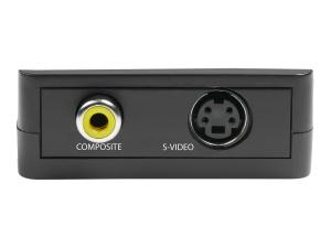 StarTech.com 1080p VGA to RCA and S-Video Converter - USB Powered - Adaptateur vidéo - VGA / S-Video / vidéo composite - HD-15 (VGA) femelle pour 4 broches mini-din, RCA femelle - noir - actif - VGA2VID2 - Câbles vidéo