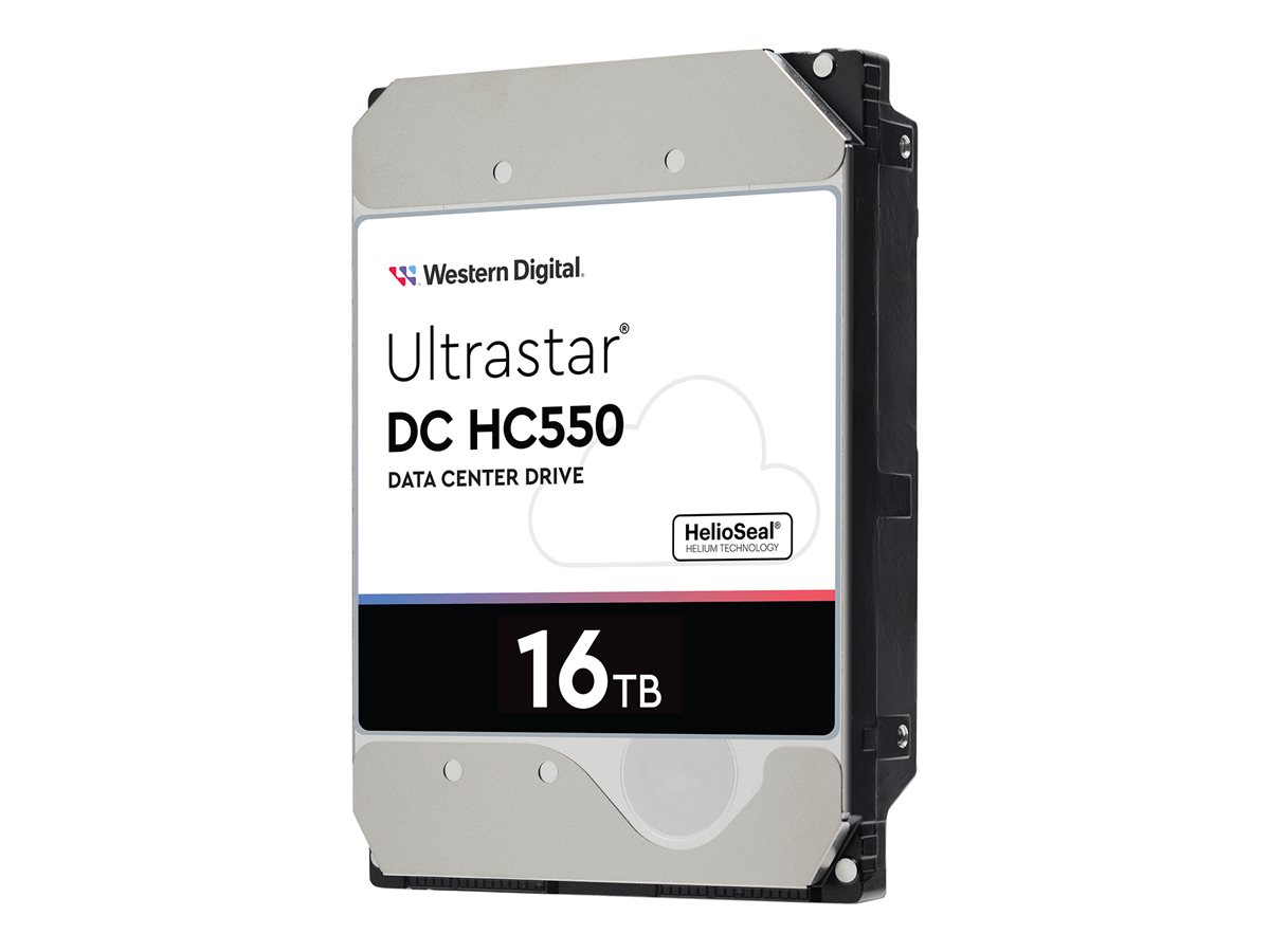 WD Ultrastar DC HC550 WUH721816ALE6L4 - Disque dur - 16 To - interne - 3.5" - SATA 6Gb/s - 7200 tours/min - mémoire tampon : 512 Mo - 0F38462 - Disques durs internes