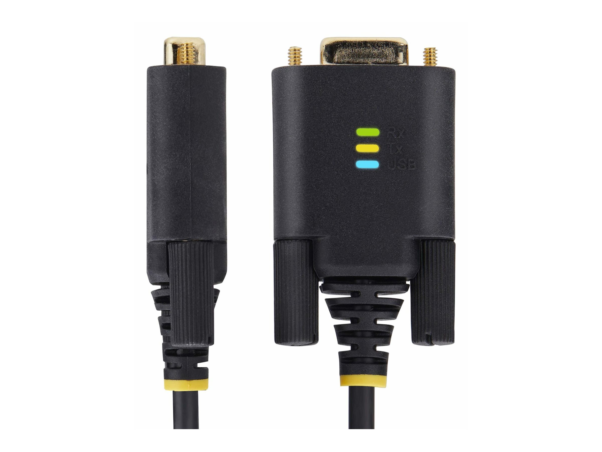 StarTech.com 6.6ft (2m) USB to Serial Adapter Cable, COM Retention, RS232 - Câble USB / série - USB (M) pour DB-9 (M) vissable - 2 m - robuste, moulé - noir - 1P6FFC-USB-SERIAL - Câbles série