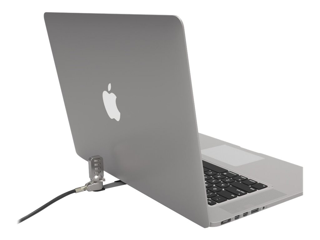 Compulocks Antivol Universel Macbook, PC, Tablette Adaptateur avec câble à code noir - Kit de sécurité - argent - BLD01CL - Accessoires pour ordinateur portable et tablette