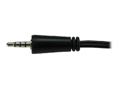 MCL - Adaptateur audio - mini-phone stereo 3.5 mm femelle pour mini jack 4 pôles mâle - 9 cm - CG-705 - Câbles audio