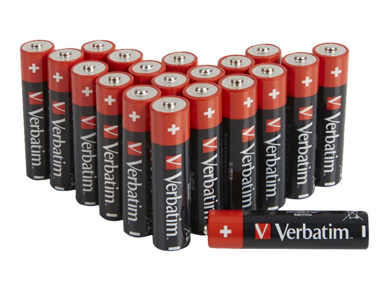 Verbatim - Batterie 20 x AA / LR06 - Alcaline - 49877 - Batteries universelles