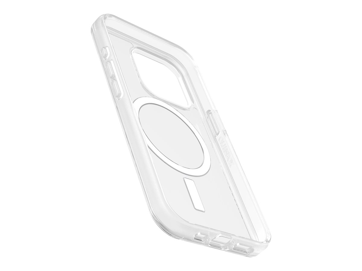 OtterBox Symmetry Series - Coque de protection pour téléphone portable - compatibilité avec MagSafe - polycarbonate, caoutchouc synthétique - clair - pour Apple iPhone 15 Pro - 77-93020 - Coques et étuis pour téléphone portable