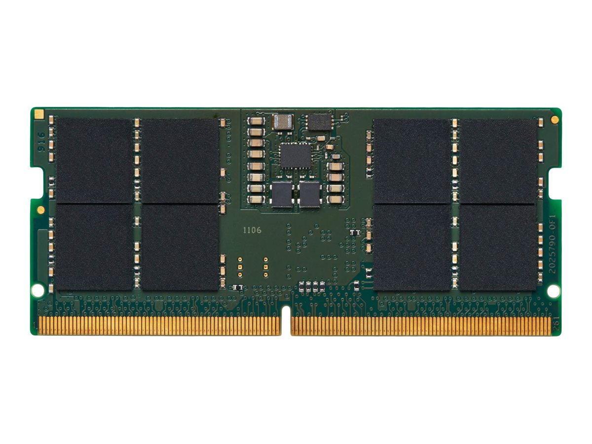 Kingston - DDR5 - module - 16 Go - SO DIMM 262 broches - 5200 MHz / PC5-41600 - CL42 - 1.1 V - mémoire sans tampon - on-die ECC - KCP552SS8-16 - DDR5